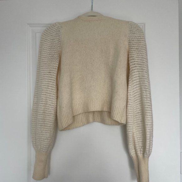 Elizabeth Pointelle Anthropologie Wool Sweater - Picture 3 of 3
